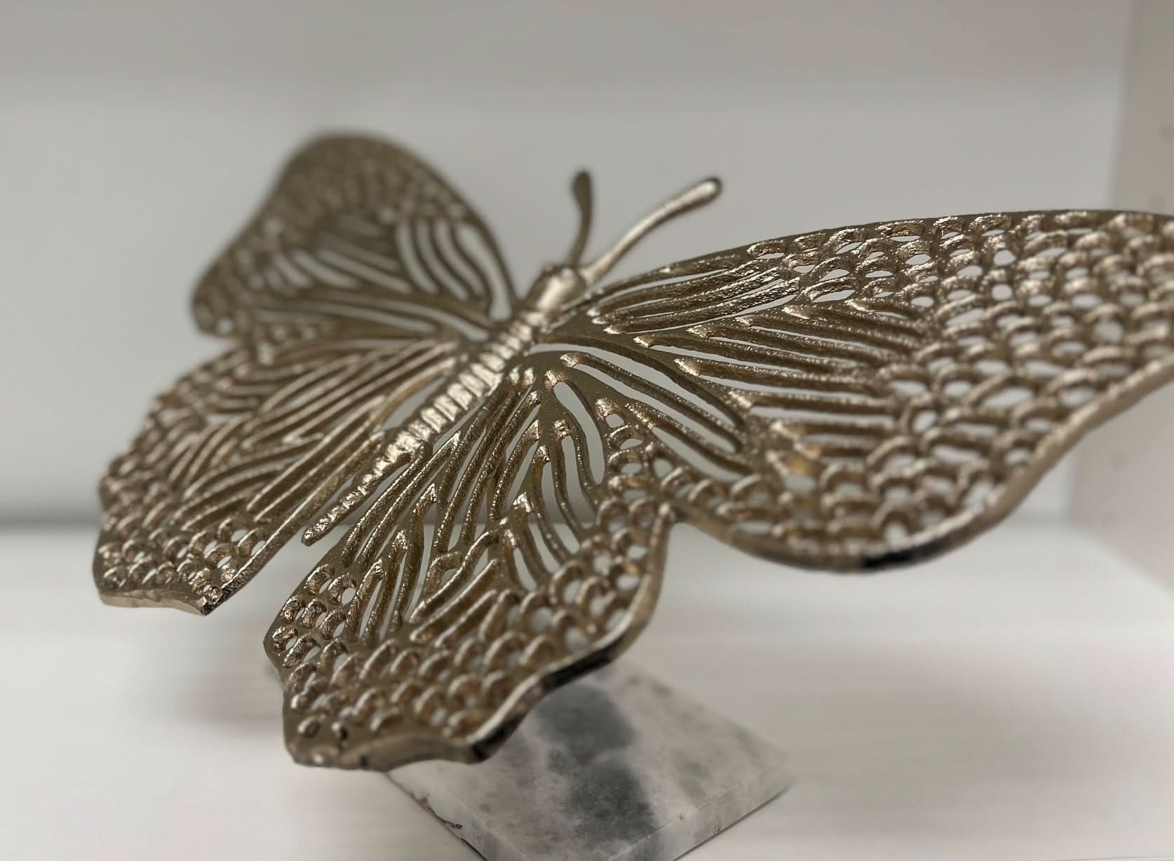 Gold Metal Butterfly on Stand - HER Home Design Boutique
